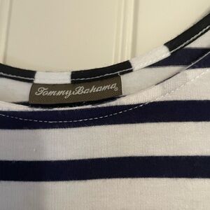 Tommy Bahama Navy and White Striped Top